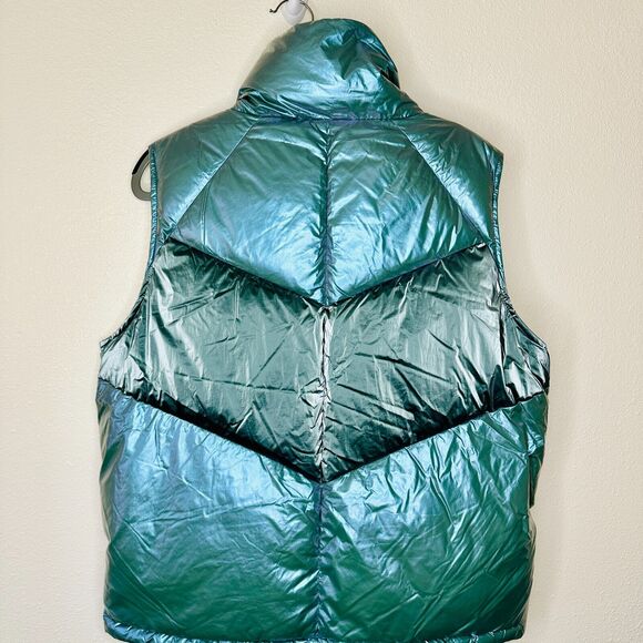 Moncler Blue Down Faucille Gilet Vest High Neck Zip Front Moncler Logo 4 / XL - Picture 7 of 16